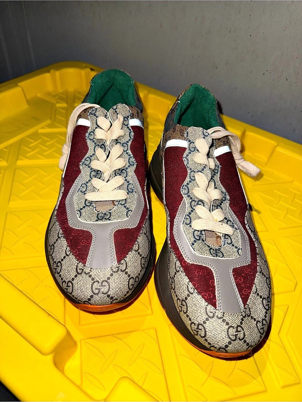 Gucci Rhyton Monogram Sneaker Brown & Red Sneakers